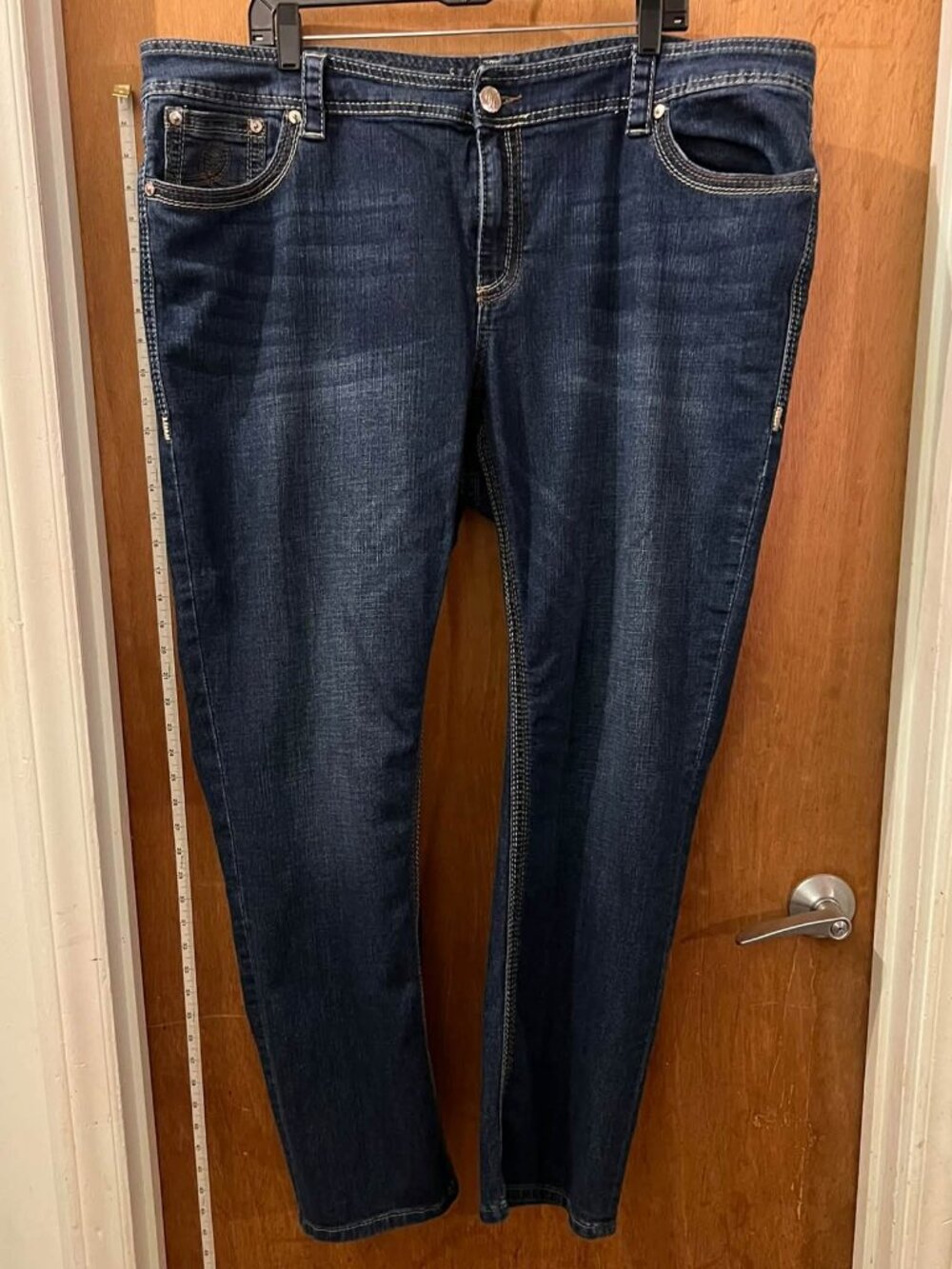Size 24W - Melissa McCarthy - Dark Blue Straight Leg Jeans - W46"/L31"